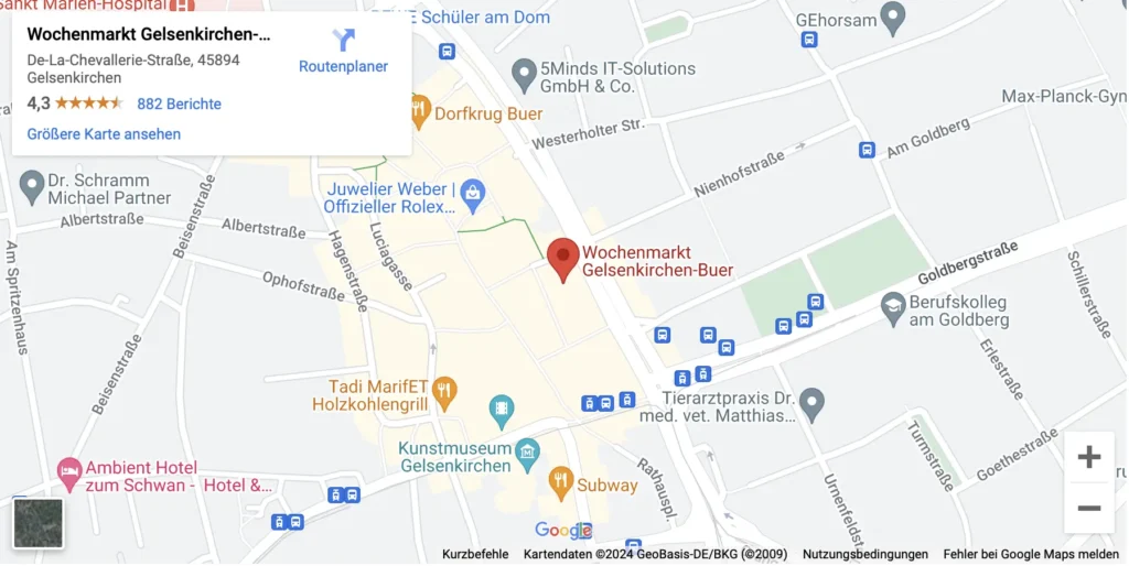Google Maps Karte vom Standort Gelsenkirchen Buer